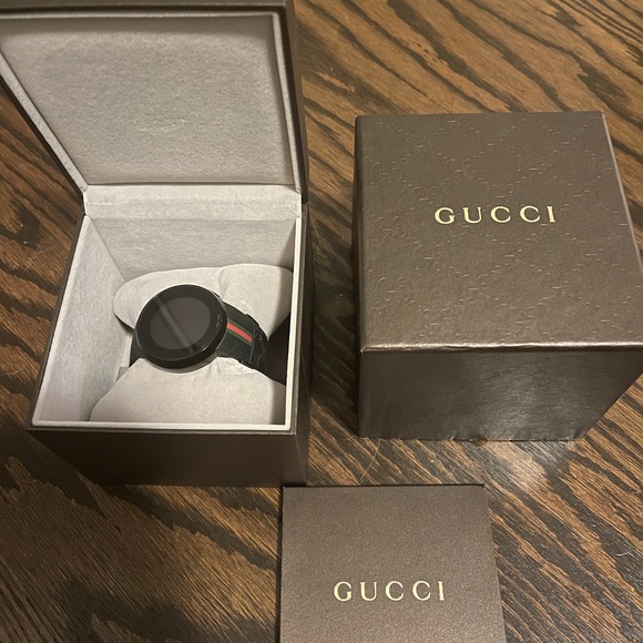 Brand New Unisex I-Gucci Collection Black Rubber Strap Watch